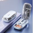 thumbnail image 1 of 3-in-1 Pill Cutter & Grinder with Stainless Steel Blade, Portable Tablet Splitter & Medication Storage Organizer BoxWalmart,Quarter-Blue, 1 of 9