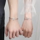 thumbnail image 2 of Set de pulseras de plata 925 para pareja, ajustables hechas a mano, 2 of 2
