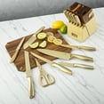 thumbnail image 4 of Thyme & Table 15-Piece Knife Block Set with Built-in Sharpener, Champagne Finish, 4 of 14