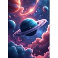 thumbnail image 4 of Outer Space Planets Pattern Cosmic Themed Space Exploration Galaxy Backdrop Banner Kids Party Supplies Photography Props Decorations Astronomy Event, 4 of 4