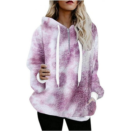 

Juebong Womens 2022 Winter Long Sleeve Solid Fuzzy Fleece Open Front Hooded Cardigans Jacket Drawstring Coats Outerwear with Pocket Christmas Clearance