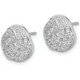 thumbnail image 2 of 14k White Gold Diamond Love Knot Earrings - 12mm Natural Diamonds, 2 of 5