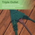 thumbnail image 4 of Cable de extensión para exteriores EP de 15 pies con 3 salidas 16/3 SJTW verde, 4 of 7
