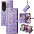 thumbnail image 1 of Funda Cartera FOXDOCK para OPPO Reno 10 , Flip PU con Relieve de Gatos y Perros, Tarjetero y Soporte, 1 of 6
