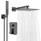 thumbnail image 1 of Grifos de Ducha Empotrados Set, Conjunto de Ducha, Ducha Negro para Baño Sistema de Ducha, Set de Ducha Incluyendo Ducha de Cabeza de 25 cm*25 cm, Ducha de Mano (Negro Mate), 1 of 8