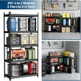thumbnail image 4 of 3-Tier Garage Shelving Unit, Adjustable Steel Utility Storage Rack with Metal Shelves, 770 Lbs/Shelf Capacity, for Garage, Warehouse, Pantry & Basement, 36" W x 16" D x 36" H, Heavy Duty, Black, 4 of 6