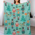 thumbnail image 2 of Christmas Nutcracker Tree Horse Flannel Fleece Throw Blanket Winter Xmas 50x60 Inches Soft Blanket for Couch,Cozy,Warm,Lightweight, 2 of 6