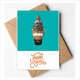 thumbnail image 1 of Helado negro, texto, tijeras. Nota en blanco del sobre de la tarjeta de agradecimiento, 1 of 4