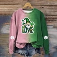 thumbnail image 4 of Srogem St Patricks Day Shirt Women Trendy 2025 Fashion Sweater Long Sleeve Crew Neck Clover Fashion Pullover Clothes, 4 of 5