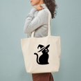 thumbnail image 3 of CafePress - Black Cat With Witch Hat - Unisex Canvas Tote Bag, Beige, 1-Piece, 3 of 7