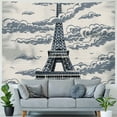 thumbnail image 4 of Orinice Eiffel Tower Tapestry Wall Hanging Unique Style Graphic Tapestries Home Wall Decor Art Living Room Bedroom Apartment Farmhouse Dorm 50x40inch, 4 of 6