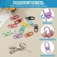 thumbnail image 3 of Uxcell Swivel Lobster Clasp, Metal Swivel Clasp Hooks Snap Clips Lanyard Claw Clasps Key Chain Making Kit for DIY Crafts Purse Bag Connector Hardware Purple, 3 of 6