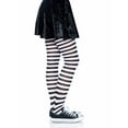 thumbnail image 2 of Leg Avenue Women's Nylon Striped Tights, Black, One Size, 2 of 5