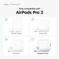 thumbnail image 3 of elago Silicone Case for Apple AirPods Pro 2nd Generation Case Cover (2022), Protective Case with Keychain, Front LED Visible, Supports Wireless Charging [Black], 3 of 6