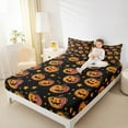 thumbnail image 4 of Manfei Spooky Pumpkin Full Size Sheets,Halloween Theme Bed Sheets,Orange Black Sheet Sets For Girl Boy,Breathable Room Decoration,4-Piece, 4 of 7