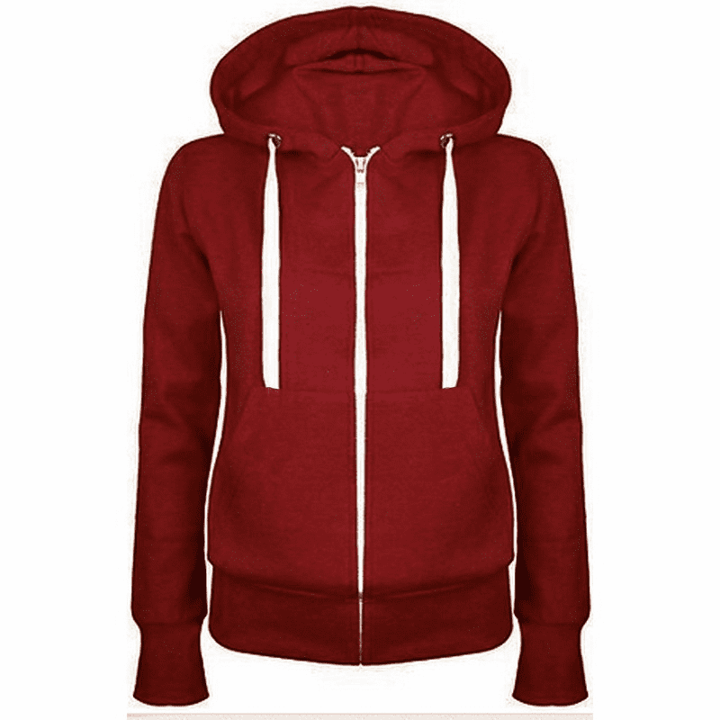 ladies zip up hoody