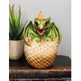 thumbnail image 5 of Green Wyrmling Baby Dragon On Golden Egg Backflow Incense Cone Burner Figurine, 5 of 7