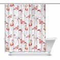 thumbnail image 1 of SUNENAT Watercolor Pink Flamingo Birds Waterproof Polyester Shower Curtain Bathroom 60(Wide) x 72(Height) Inches, 1 of 3