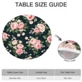 thumbnail image 6 of Pioneer Flower Floral Print Pattern Round Fitted Tablecloth with Elastic Edge,Dining Table Cover Waterproof,Outdoor Round Tablecloth for Camping,Dining,Indoor and Outdoor, 6 of 7