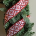 thumbnail image 3 of Northlight Red and White Snowflake Christmas Wired Craft Ribbon 2.5" x 10 Yards, 3 of 3