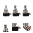 thumbnail image 1 of OULII 3Pcs Compact Black Alloy Guitar Foot Switch for Guitar Effect Instrument Tool, 1 of 8