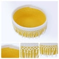 thumbnail image 2 of Unique Bargains 1 Pack Woven Storage Basket for Entryway Desk Yellow 8.1*3.7in, 2 of 5
