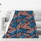 thumbnail image 1 of Fotbe Tropical Leaves Manta de Franela Acolchonada con Estampado, Súper Suave y Esponjosa, Extra Grande para Sofá, Cama, Uso Todo el Año-50"x40", 1 of 7