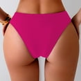 thumbnail image 4 of Quealent Women's Bikini Bottoms Side Cross Strappy Full Coverage Low Waisted Bathing Suit Swimsuits Swim Briefs (Hot Pink,S), 4 of 5