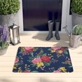 thumbnail image 2 of Pioneer Flower Floral Print Flannel Non Slip Door Rugs,Washable Door Mats Indoor,Decorative Door Mats,Dirt-Resistant and Absorbent Doormat for Entrance,Bedroom,Kitchen,Bathroom,31.5"x17", 2 of 4