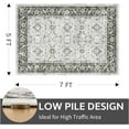 thumbnail image 2 of Rugs for Living Room Area Rug Carpet x Vintage Living Room Rugs for Bedrooms Machine Washable Rug for Dining Room Nusery Floral Distressed Grey Rug, 2 of 6