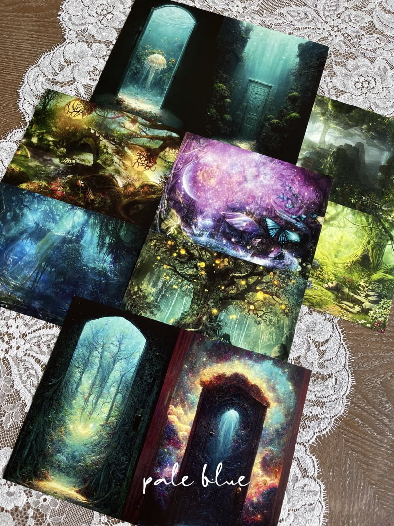 23 Sheets Enchanted Forest Scrapbook Paper - A5 Size DIY Junk Journal Material for Creative Crafting