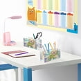 thumbnail image 6 of WOBOGO Golden Retriever Acrylic Pen Holder 4 Compartments Clear Pencil Organizer Makeup Brush Storage Case, 6 of 7