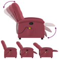 thumbnail image 5 of vidaXL Fauteuil Inclinable de Massage en Tissu Rouge Vin, 5 of 5