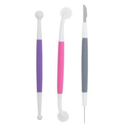 

Hloma 3Pcs Fondant Cutter Smooth Wide Application Plastic Sturdy Food Grade Cake Carving Tool Baking Accessories