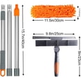 thumbnail image 2 of ITTAHO Window Squeegee with Extendable Pole, Window Scrubber Cleaning Tool, Washable Microfiber Chenille Pads, 2 of 8