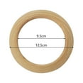 thumbnail image 1 of Lefu 1pc Unfinished Wooden Rings Multiple Sizes Solid Color Natural Wood Circle Rings, 1 of 9