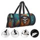 thumbnail image 3 of Balery Cartoon Pumpkin Skull Bolsa de Gimnasio para Mujeres y Hombres, Bolsa de Viaje Impermeable, Bolsa de Fin de Semana con Compartimento para Zapatos y Bolsillo Húmedo, 3 of 6