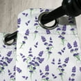 thumbnail image 4 of Ambesonne Lavender Grommet Curtain, Watercolor Art Plant, 50" x 54", Violet Green, 4 of 6