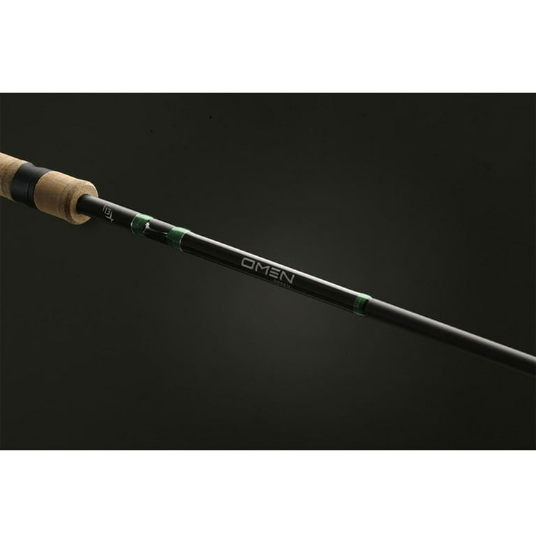 13 Fishing Omen Green Spinning Rod, 7ft 7in, Medium Light, Fast, 1 Piece,  OG2S77 