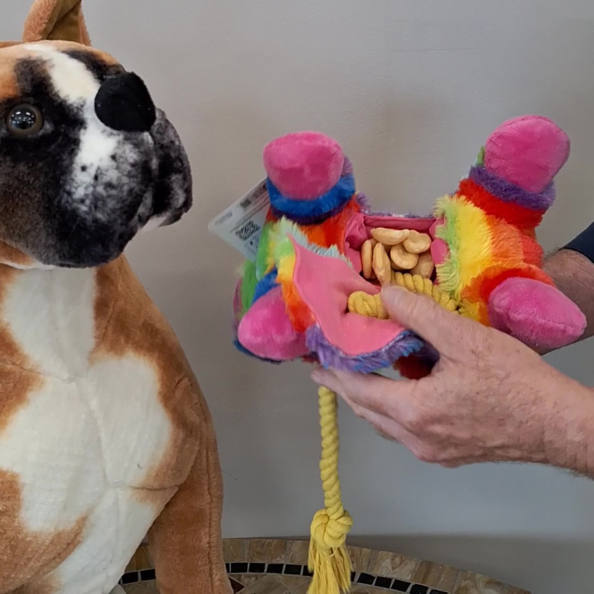 Fun Pet Group: Perro Piñata - Large - Dog Toy Plush Piñata You Fill W/ Dog Treats - Piñata de Peluche Para Rellenar Con Premios Para Perros Grandes