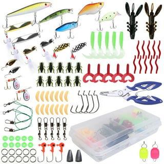 GOANDO Fishing Lures Kit for Freshwater Bait Tackle Kit for Bass Trout  Salmon Fishing Accessories Tackle Box Including Spoon Lures Soft Plastic  Worms Crankbait Jigs Fishing Hooks 380 Pcs Fishing Lures