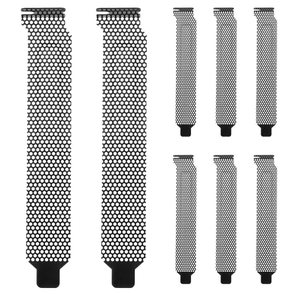 Cubierta de ranura de interconexión de componentes periféricos, 8 Uds., con tornillos, cubierta de expansión negra para placa de caja de ordenador, protección de ranura de escritorio
