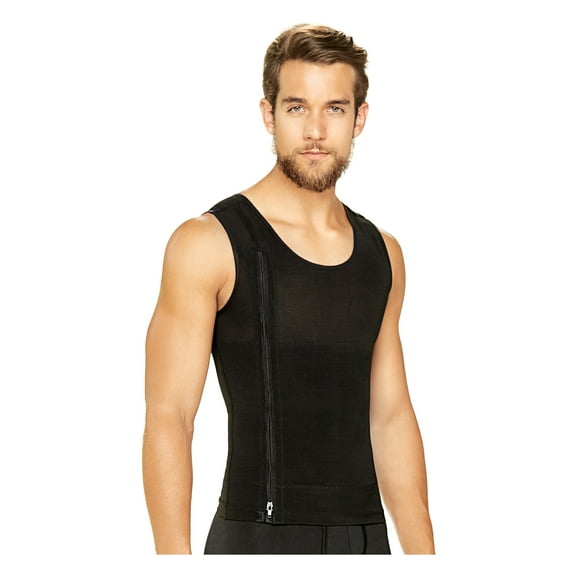 Diane & Geordi 2415 Fajas Colombianas Reductoras Compression Shapewear Shirts for Men Black XL