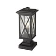 thumbnail image 2 of 1 Light Outdoor Pier Mounted Fixture Frame Finish Black, 2 of 3