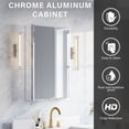 thumbnail image 6 of ANGELES HOME 20" x 30" Copper-Free Mirror Medicine Cabinet with Beveled Mirror Door, Recessed or Surface Mount, Adjustable Shelves, 6 of 15