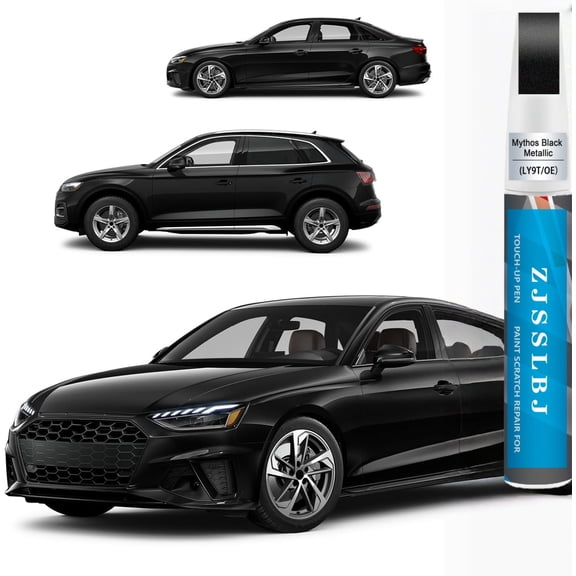 Mythos Black Metallic(LY9T/0E) Touch Up Paint Compatible with Audi, Car Paint Pen Scratch Repair Two-In-One Touch Up Paint, Premium Car Scratch Remover for Deep Scratches