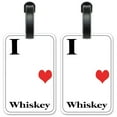 thumbnail image 1 of I Heart Whiskey - Luggage ID Tags / Suitcase Identification Cards - Set of 2, 1 of 5