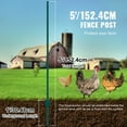 thumbnail image 3 of VEVOR 5 Feet Fence Post, 10 Pack U-Channel Heavy Duty Metal Fence Posts, Sturdy Steel Fence Stakes for Garden Yard, Lawn, Farms and Outdoor Wire Fencing, Green, 3 of 9