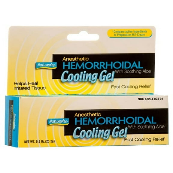 Natureplex Hemorrhoidal Cooling Gel 0.9 Oz Cough Anesthetic Hemorrhoidal Cooling Gel with Soothing Aloe