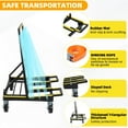 thumbnail image 4 of Garvee Folding Drywall Cart Heavy Duty Panel Dolly Cart 2200lbs Capacity, Drywall Dolly Plywood Carts with 4 Swivel Casters Extendable Deck, Sheetrock Dolly Handling Wall Panel Lumber Sheetrock, 4 of 9